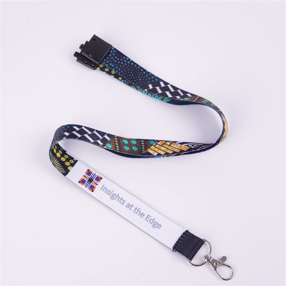 Cobalt Mosaic African print lanyard
