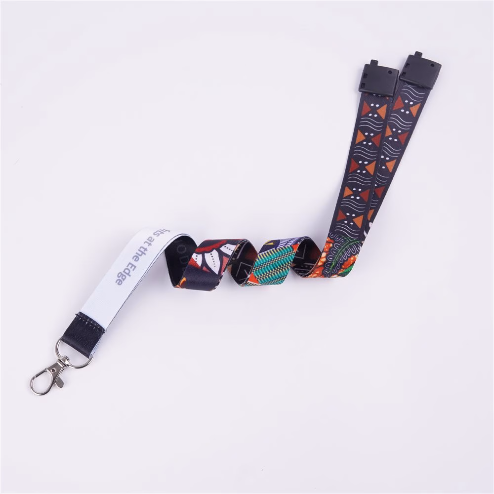 Ember Geometry African print lanyard