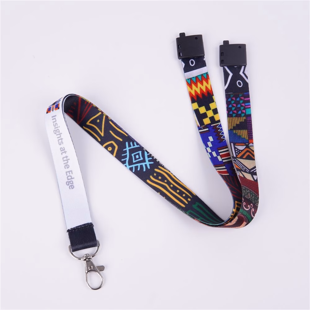 Midnight Tiles African print lanyard