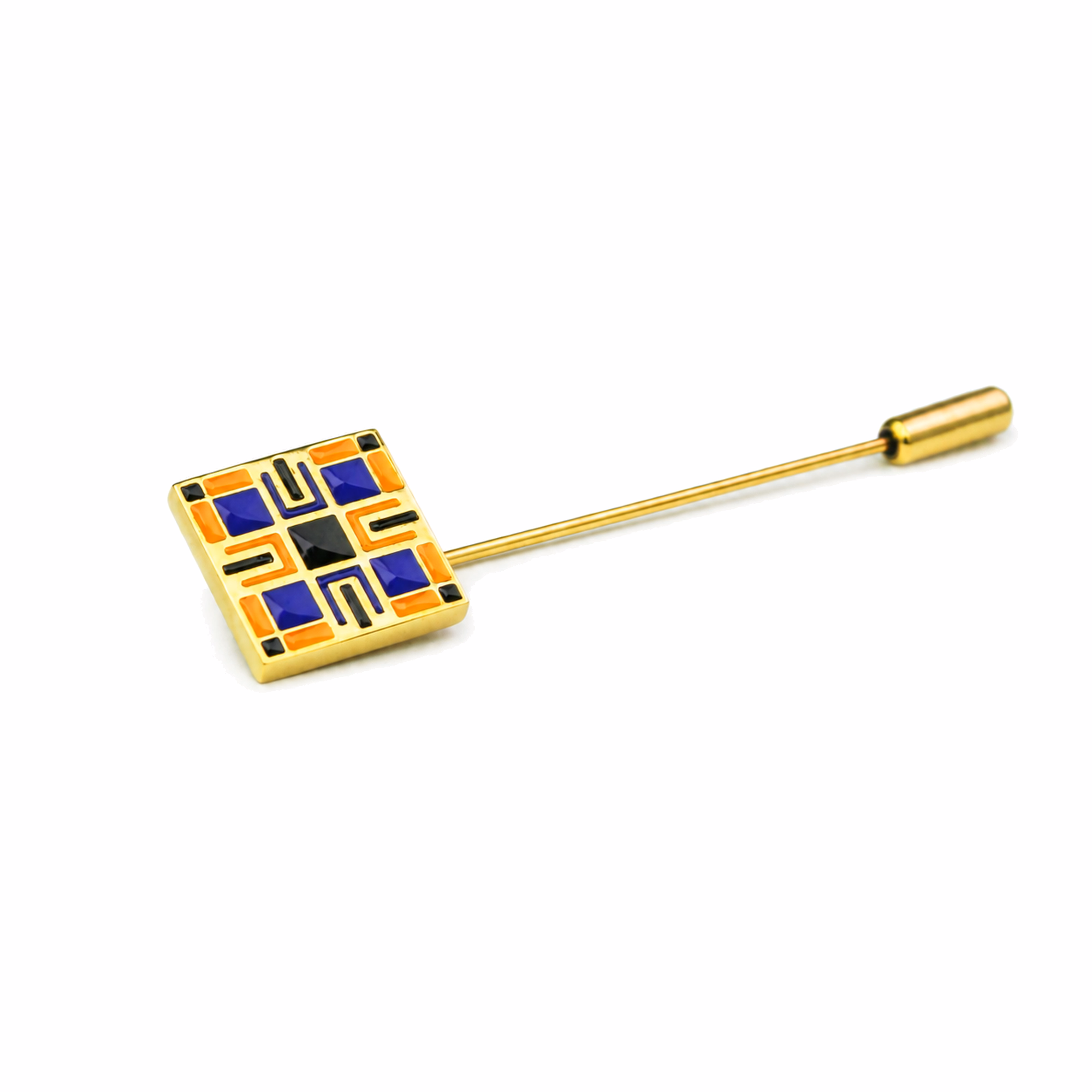 TobiAkiode Geometric Brass Lapel Pin